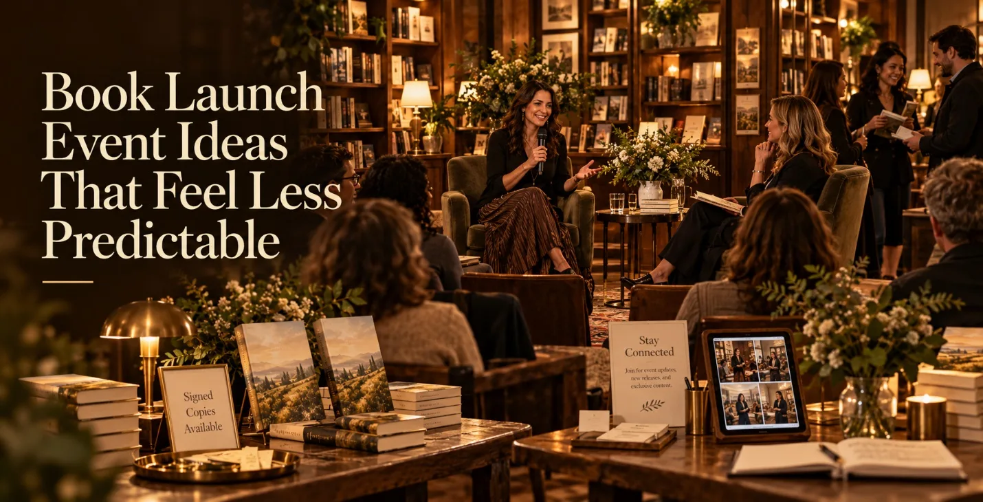 Book launch event ideas that feel less predictable