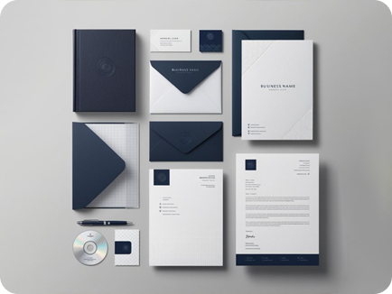Stationery Design at Winfrey Publishing what an author provides before the work begins