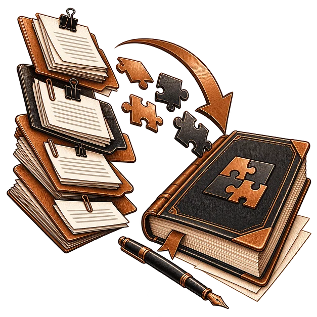 Illustration representing file merging