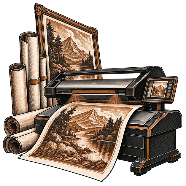 Illustration representing large image scanning