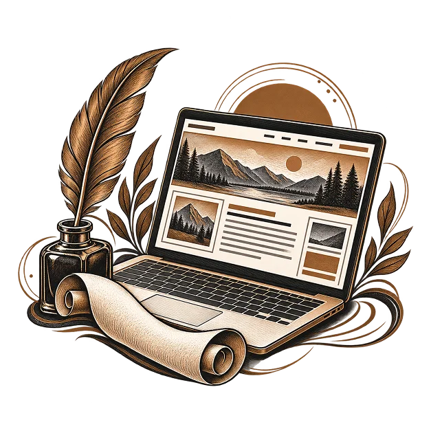 A laptop showing a page laid out with a running header above the text